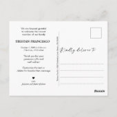 Welkom, Sweet Baby Birth kondiging Briefkaart (Achterkant)