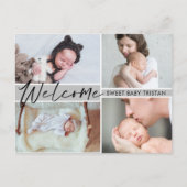 Welkom, Sweet Baby Birth kondiging Briefkaart (Voorkant)