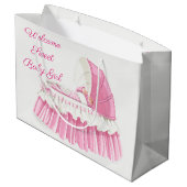 Welkom Sweet Baby Girl Groot Cadeauzakje (Achterkant Gekanteld)