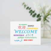 WELKOM TAAL COLORFUL GREETINGS BRIEFKAART (Staand voorkant)