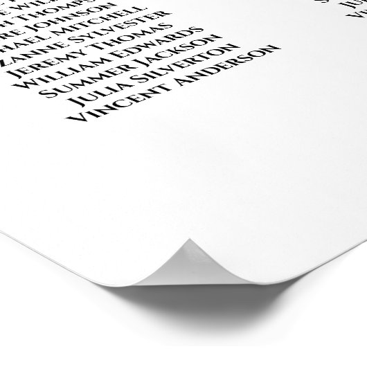 Welkom! Tabel 20 Tabel Paars Boho Floral Seating C Poster (Hoek)