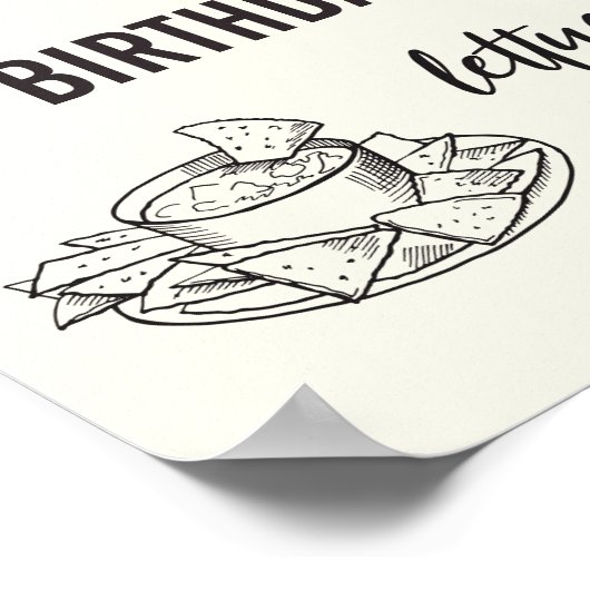 Welkom Taco Birthday Party Poster (Hoek)