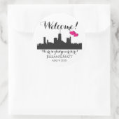 Welkom tas Chicago Bruiloft Stickers (Tas)