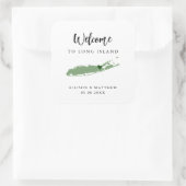 Welkom tas of doos voor kleureiland Long Weddensch Vierkante Sticker (Tas)