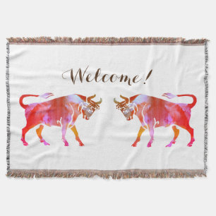 Welkom Taurus Waterverf Sign. Deken