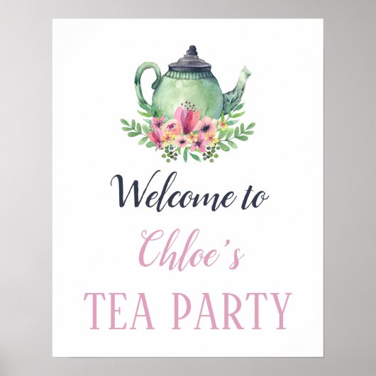 Welkom Tea Party Poster (Voorkant)