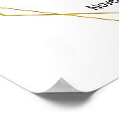 Welkom Tea vrijgezellenfeest greenery Gold lijst-t Poster (Hoek)