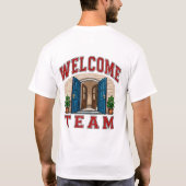 🚪 Welkom Team Personeel Typografie 👕 T-shirt (Achterkant)