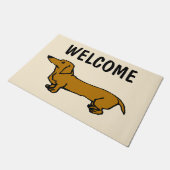 Welkom teckel deur mat (Schuin)