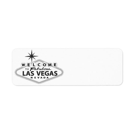 Welkom teken aan Las Vegas Custom Blank Labels (Voorkant)