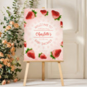 Welkom Teken Aardbei Baby shower Poster