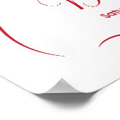 Welkom Teken bruiloft grillige hand getekend Poster (Hoek)