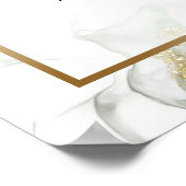 Welkom teken Goud Gedempte Salie Groene Inkt Poster (Hoek)