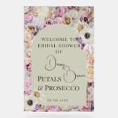 Welkom Teken Honing Bloemenboog Zomer Bruids Showe Acryl Bord (Voorkant)