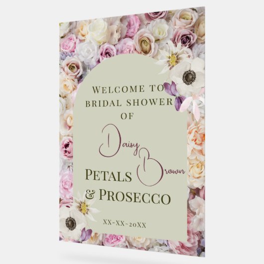 Welkom Teken Honing Bloemenboog Zomer Bruids Showe Acryl Bord (Hoek)