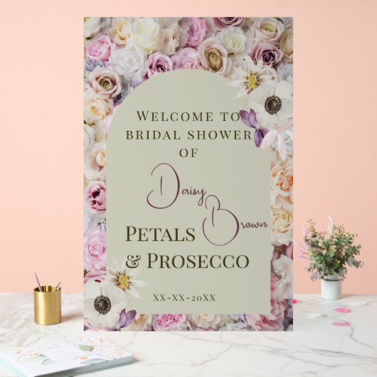 Welkom Teken Honing Bloemenboog Zomer Bruids Showe Acryl Bord (Huwelijk)