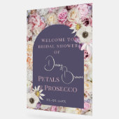 Welkom Teken Lila Bloemboog Zomer Bruids Showe Acryl Bord (Hoek)