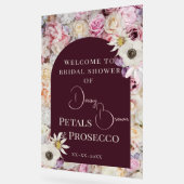 Welkom Teken Mahogany Bloemenboog Zomerbruid Acryl Bord (Hoek)