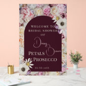 Welkom Teken Mahogany Bloemenboog Zomerbruid Acryl Bord (Huwelijk)