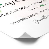 Welkom Teken Ons Gastboek Trouw Lemons Poster (Hoek)