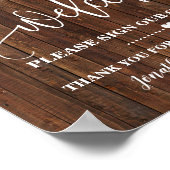 Welkom Teken ons gastboek Western Huwelijk Poster (Hoek)