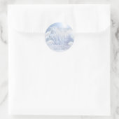 Welkom Teken Op Cloud Nine 9 Pampas Bruidsdouche Ronde Sticker (Tas)