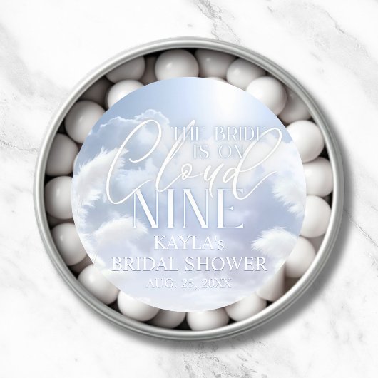 Welkom Teken Op Cloud Nine 9 Pampas Bruidsdouche Ronde Sticker