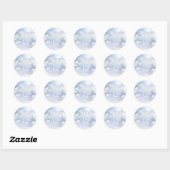 Welkom Teken Op Cloud Nine 9 Pampas Bruidsdouche Ronde Sticker (Vel)