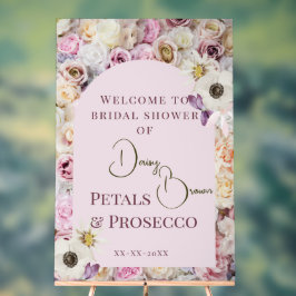 Welkom Teken Roze Bloemboog Zomer Vrijgezellenfees Acryl Bord