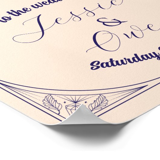 Welkom Teken Tarot Wedding Hearts Crystal Moon Poster (Hoek)