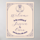 Welkom Teken Tarot Wedding Hearts Crystal Moon Poster (Voorkant)