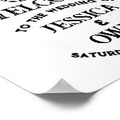 Welkom Teken Trouwanker Traditionele Harten Poster (Hoek)