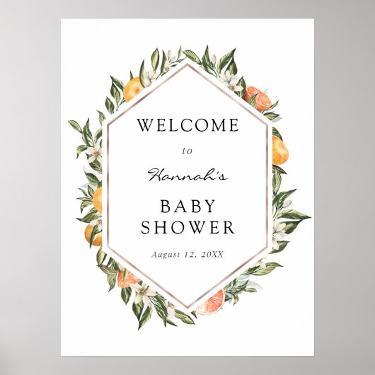 Welkom teken voor Cuties Baby Shower Poster (Voorkant)