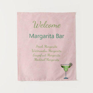 Welkom Tekst Aanpasbaar Margarita Bar Wandkleed