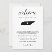 Welkom Tennessee Wedding Letter & Itinerary (Voorkant)
