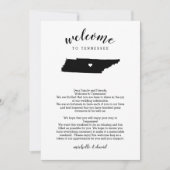 Welkom Tennessee Wedding Letter & Itinerary (Voorkant)
