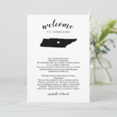 Welkom Tennessee Wedding Letter & Itinerary (Staand voorkant)