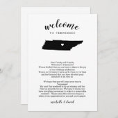 Welkom Tennessee Wedding Letter & Itinerary (Voorkant / Achterkant)
