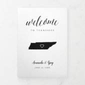 Welkom Tennessee Wedding Letter & Itinerary Drieluik Programma (Cover)