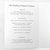 Welkom Tennessee Wedding Letter & Itinerary Drieluik Programma (Binnenzijde eerst)