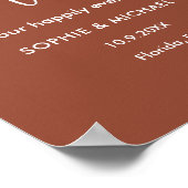 Welkom Terracotta Trouwen Bruin Wit Poster (Hoek)