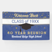 Welkom terug 40 jaar Klasse Reunion Banner (Horizontaal)