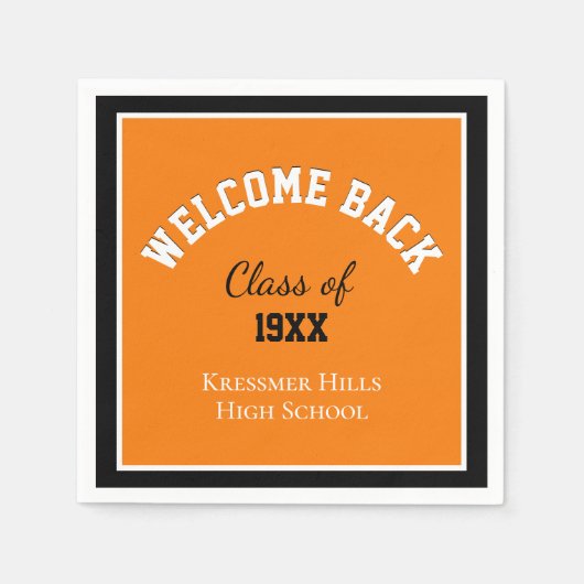 Welkom terug! Aangepaste klasreünie Napkins Servet (Voorkant)