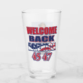 Welkom terug Amerika Trump 45 47 Glas (Voorkant)