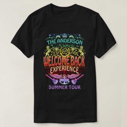 Welkom Terug Band Retro 70s Concert Logo Neon T-shirt (Design voorkant)