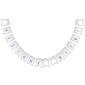 Welkom Terug Banner Blauw Goud Confetti (Alle)