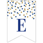 Welkom Terug Banner Blauw Goud Confetti (Derde vlag)