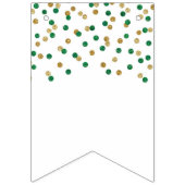 Welkom Terug Banner Groen Goud Confetti (Eerste vlag)