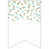 Welkom Terug Banner Turquoise Gouden Confetti (Eerste vlag)