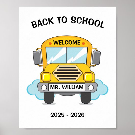 Welkom terug bij de schoolbus poster (Voorkant)